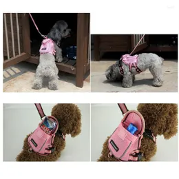 Hund Autositzbezüge Mode Sport Haustier Rucksack Luxus Mesh Rosa Kaffee Welpen Kleine Tiere Schultasche mit Leine Set für Chihuahua