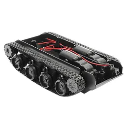 Electric RC CAR 3V7V RC 탱크 스마트 로봇 섀시 키트 고무 트랙 Arduino SCM 130 모터 DIY 장난감 어린이 230325 용 크롤러