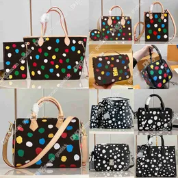 Bag Yayoi Tote Kusama Collection Multi Pochette 3d Painted Dots Print Colorful Speedy 25 Handle Bag Designer Yk Accessoires Crossbody Metis