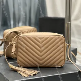 12A Upgrade Mirror Jakość Designer Medium Lou Camera Bag Chevron Quilted Torebka Women Oryginalne skórzane torebki Crossbody Black na ramię