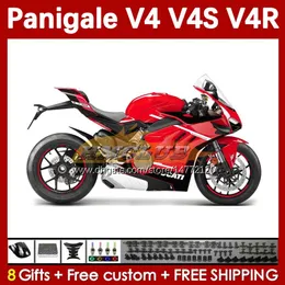 Injektionsmögelmässor för Ducati Street Fighter Panigale V4S V4R V 4 V4 S R 2018 2019 2020 BODYWORK 41NO.84 V4-S V4-R V-4S 18 19 20 V-4R 18-22 MOTORCYCLE BODY RED FACTORY