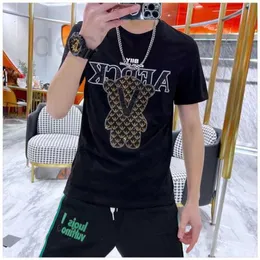 Women's T-Shirt designer Hot diamond short sleeve t-shirt ins fashion brand half clothing 2022 new summer ruffian handsome trend clothes KKG6