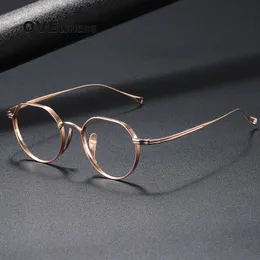 Solglasögon ramar Pure Glasses Frame Men Retro Round Recept Egelasses Frame Luxury Vintage Myopia Optical Eyewear 230325