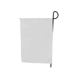 白い空白の庭の旗12x18inches 30x45cm昇華ポリエステルプリントヤード旗なし