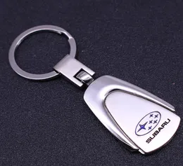 Creative Metal Car KeyChain för Subaru Badge Logo Long Chain Key Ring 4S Shop Promotional Gift Auto Accessories Key Toy1555405