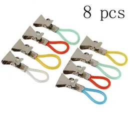 Altre Forniture per la Biancheria da Letto 8Pcs Mollette da Bucato Mollette da Bucato in Acciaio Inossidabile Colorate Lavanderia Strofinaccio Clip Appese Passanti Clip per Asciugamani Cucina Bagno Clip