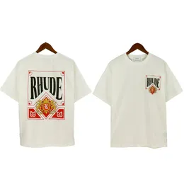 RHUDE Versione di alta qualità T-shirt da uomo T-shirt estiva Stilista Casual Cotone Abbigliamento di lusso Street Shorts Maniche Abbigliamento 710