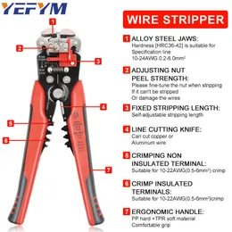 Wire Stripper Tools Multitool-tång Yefym Ye-1 Automatisk 3 In1 Stripping Cutter Crimp Cable Electrician Repair