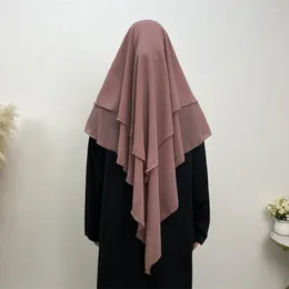 Etniska kläder eid bönplagg lång khimar med slöja islamiska kvinnor hijab ärmlösa toppar abaya jilbab ett stycke ramadan muslimsk arab