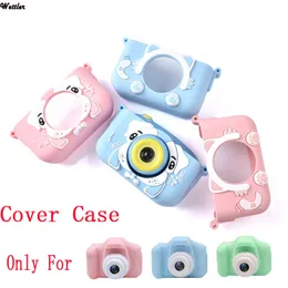 Toy Cameras Kids Camera Protective Cover Case for Cute Cartoon Camera Toys X2 X200 Child Camera Outdoor Pography Camera Silicone Cover 230325