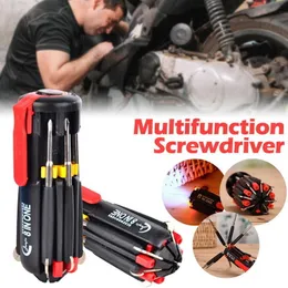 Newest useful 8 in 1 Multi Portable Screwdriver with 6 LED Torch Tools Light Up Flashlight tool Set Car Supplies