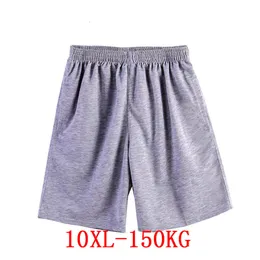 Men's Shorts plus size large summer men cotton shorts soprts 6XL 8XL 10XL big sales Comfortable Breathable soft loose shorts 150KG gray 230325
