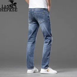 Herrenjeans Designer High-End-europäische Boutique-Männerjeans 2022 Frühling dünne koreanische elastische Slim Fit Mode JK2L LCRW