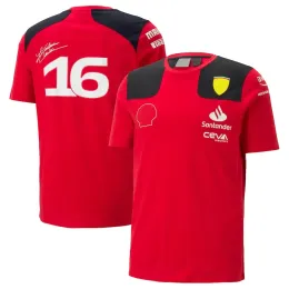 2023 Formula 1 F1 Yarış Setleri Carlos Sainz Charles Leclerc Fernando Alonso T-shirt Sıradan Nefes Alabası Polo Yaz Araba Logosu Motorsport Takımı Jersey Gömlekler CCC