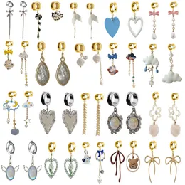 Nasenringe Ohrstecker Miqiao 1 Paar Tropfenöl Niedliches lustiges kleines Kaninchen Karotte Schleife Perle Ohr Expander Zubehör Körper Piercing Schmuck 230325