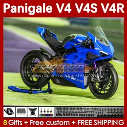 Мотоциклетные обтекатели для истребителя Ducati Street Panigale V4S V4R V 4 V4 S R 18 19 20 Body 41NO.73 V4-S V4-R 18-22 V-4S V-4R 2018 2019 2020 Инъекция плесени Blue Stock Blk Blk