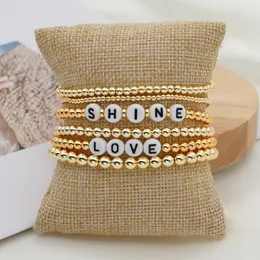 Strand Go2boho Bohemian Gold Color Bead Bracelets LOVE Letter Bracelet Femme Jewelry Hight Quality Fadeless Beads Pulseras For Women Beaded