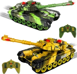 ElectricRC Car Remote Control Fighting Tanks Realistic Sounds and Lights RC Radio Gaming Military Battle War 230325