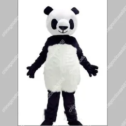 BlackWhite Panda Requisiten Maskottchen Kostüm Halloween Weihnachten Fancy Party Kleid Cartoon Charakter Outfit Anzug Karneval Unisex Erwachsene Outfit