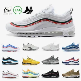 Top 97 Mens Running Shoes Brand mschf x inritriple preto branco 97s traseiro prateado futuros treinadores masculinos tênis ao ar livre