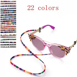 Eyeglasses chains 100pcslot 5mm wide Retro Eyeglass sunglasses cotton neck string cord retainer strap eyewear lanyard holder 230324