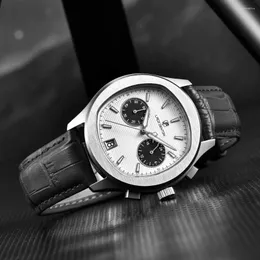 Wristwatches 2023 Top LACZ DENTON Quartz Watch For Men Chronograph Men's Watches Stainless Steel Sport Waterproof Reloj
