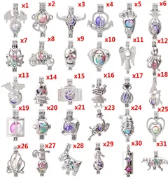 600 Designs For You choose Pearl Cage Beads Cage Locket Pendant Aroma Essential Oil Diffuser Locket DIY Necklace Earrings Bracele3614398