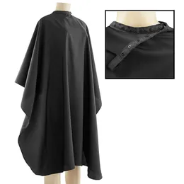 Cuting Cape Black Snap Shawls Salon fryzjerski Salon fryzjerski Mężczyźni Kobiety ubieranie się z kapturem piękno fartuch unisex stylizacja akcesoria 230325