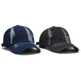 Novo boné de beisebol ajustável boné de caminhoneiro masculino verão moda denim buraco lazer ao ar livre snapback boné unissex casquette gorras hcs248