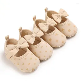 Primeiros Walkers Spring e Autumn Baby Princess Shoes Sofle Love Walking Star Anti Slip