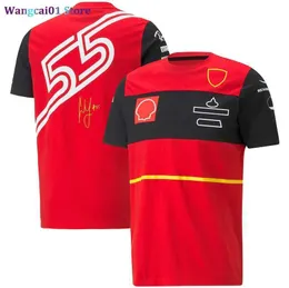 Męskie koszulki F1 Racing Team Red T-shirt Formula 1 Racing Suit Short Seves Jersey Motorsport na świeżym powietrzu motocyk