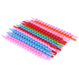 Hair Rollers 26Pcs Plastic Long Styling Barber Salon Tool dressing Spiral Perm Rod Small Drop 230325