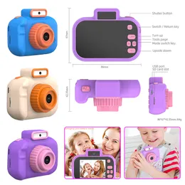 Игрушечные камеры Cartoon Child Camera Образование 2 -дюймового HD Screen Screen Digital Camera Gitle Gitleding Kids Digital Camera USB зарядка с Lanyard 230325