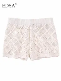 Shorts femininos edsa feminino elegante chenille 2023 verão sexy na cintura alta cintura elástica estilos de praia 230325