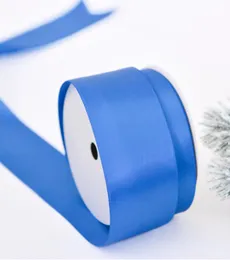 Present Wrap 1-1/2 "Lake Blue Double Face Satin Ribbon - 100 meter för presentpaketomslag, blommig design, hårbåge, hantverk, sy, bröllopsdekor, påskgåva elfenben