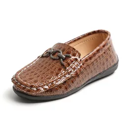 Baby pojkar skor barn loafers slip-on mjuk läder barn skor lägenheter småbarn pojkar sneakers storlek 21-30