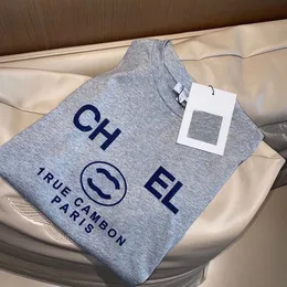 Damen T-Shirt Fortgeschrittene Version Frankreich trendige Kleidung C Buchstabe Grafikdruck Paar Mode Baumwolle Rundhals Coach Kanal 3XL 5XL Kurzarm Tops T-Shirts