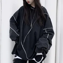 Women's Hoodies Sweatshirts Gothic Long Sleeve Sweatshirt Loose Large Size Dark Spring SpringAutumn Base Clothes Black 230325