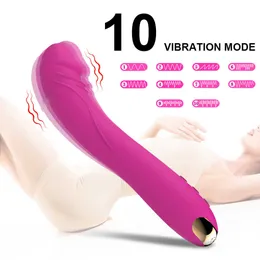New Soft Silicone Dildo Vibrator for Women 10 Vibration Modes Female Vagina Anal Stimulator Quick Orgasm Erotic Adult Sex Products 230316