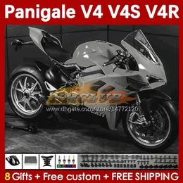 Łyżki motocyklowe dla Ducati Street Fighter Panigale V4S V4R V 4 V4 S R 18 19 20 Body 41no.60 V4-S V4-R 18-22 V-4S V-4R 2018 2019 2020 Forma wtrysku Grey Blossny