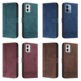 Vintage Leather Wallet Cases For Google Pixel 7A Moto G Stylus 5G 2023 E13 G73 G53 G13 G23 Edge Plus G Edge 30 Lite Hand Skin Feel Retro ID Card Slot Stand Flip Cover Pouch