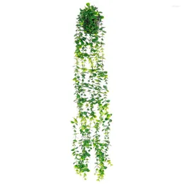 Decorative Flowers Hanging Basket Fake Eucalyptus Potted Plants Artificial Flower Vine Wall Accessories Wedding Simulation Faux Greenery