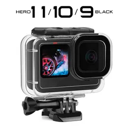 Selfie Monopods Waterproof Case for GoPro Hero 11 10 9 Black Accessories 60M Diving Housing Cover Protector Underwater Shell Go Pro 10 9 Camera 230325