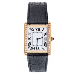 Rose Gold Square Quartz Watch miłośnicy mody mężczyźni kobiety zegarki zegarki na rękę na rękę dla męskich panie walentynkowe prezent dropshipping luksusowy skórzany biznes dhgate