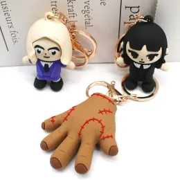 Party Favor Wednesday Addams KeyChain onsdag Addams Small Palm Hanging Ornament Anime Pendant