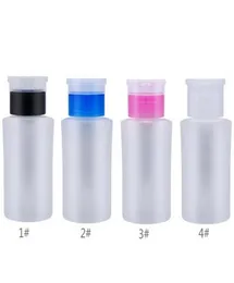 160 ml Pumpspender-Flasche, Nagellackentferner, Reinigungsmittel, Spender, Nagelkunst-Werkzeug, 2 Farben, Kunststoff-Flüssigkeitsbehälter mit Klappdeckel7909376