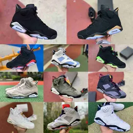 Jumpman Oreo Men High Sports Basketball Shoes 6 6s Metallic Silver Georgetown UNIVERSITY BLUE Bordeaux Black Infrared Electric Green Gold Hoops Trainers Tênis