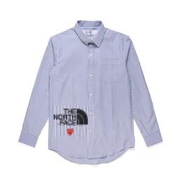 Designer camicie casual maschile cdg com des garcons gioca a maniche lunghe a strisce rossa a strisce blu/bianco taglia XL marchio