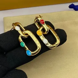 Luxury V Brand Designer Earrings Stud for Women 18K Gold Geometry Hoop Earring Earings Ear Rings smycken