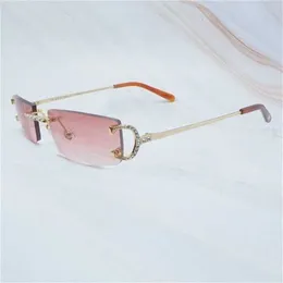 고급 디자이너 고품질 선글라스 20% 할인 된 모조 다이아몬드 여성 남성 선글라스 와이어 아이스 아웃 멋진 패션 랩퍼 그늘 안경